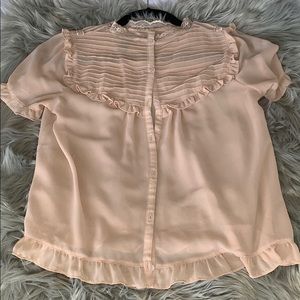 Pale pink beautiful peplum blouse